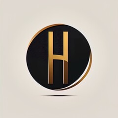 Concept of letter "H", Button "H"