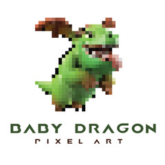 Baby Dragon Vector Pixel art design