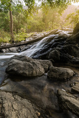Fototapeta premium Khlong Nam Lai Waterfall, Beautiful waterfalls in klong Lan national park of Thailand