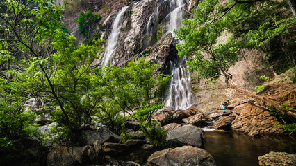 Khlong Lan Waterfall, Beautiful waterfalls in klong Lan national park of Thailand