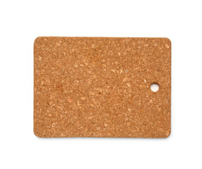 Cork cutting board on white background