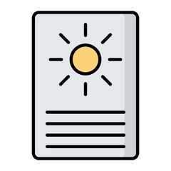 Astrology Card Line Color icon