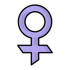 Venus Astrology Line Color icon