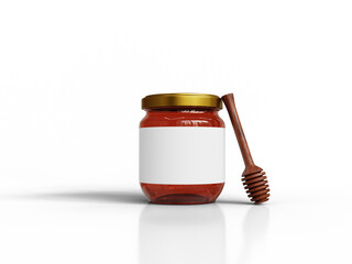 3D rendered honey jar 