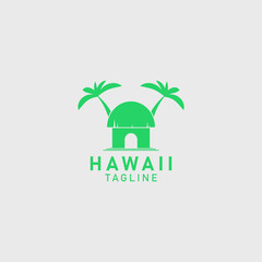 hawaii travel hotel logo simple design