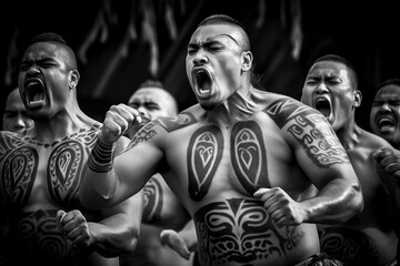 Maori Haka, Generative AI - obrazy, fototapety, plakaty
