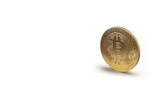 Gold Bitcoin isolate for insert text (AI Generated)