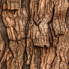Infinite Seamless Brown Tree Bark Pattern Generative AI KI