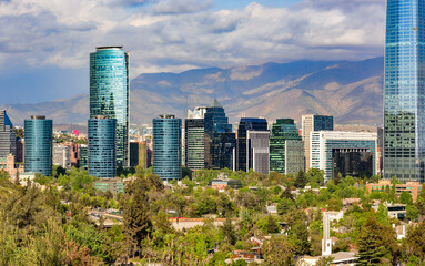 Vista desde o cerro San Cristóbal, Santiago