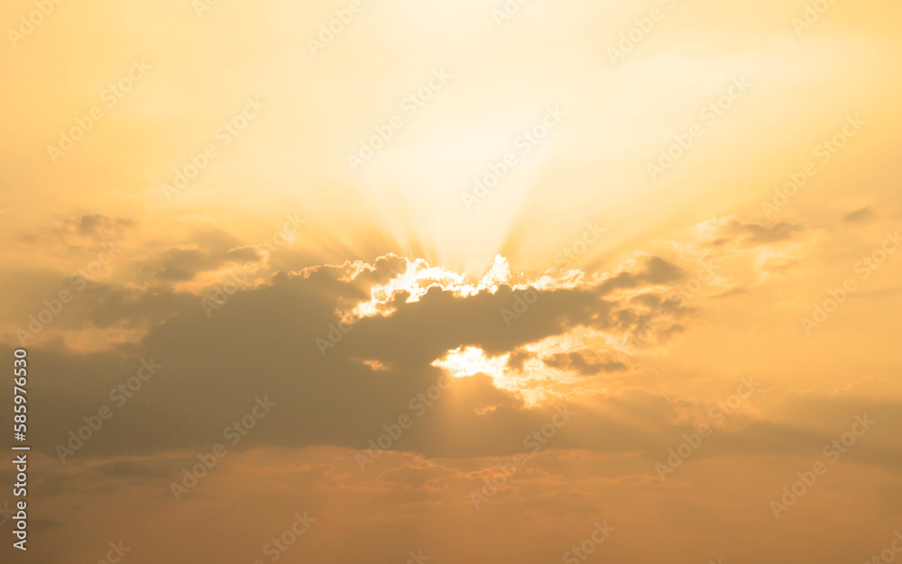 Wall mural beautiful morning natural sun light expansive sky