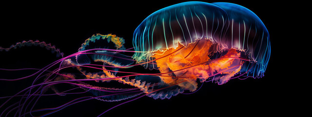 jellyfish, sea, fish, water, underwater, blue, ocean, animal, aquarium, jelly, marine, medusa, light, nature, dark, aquatic, life, swim, black, deep, floating, translucent, sting, creature, transparen