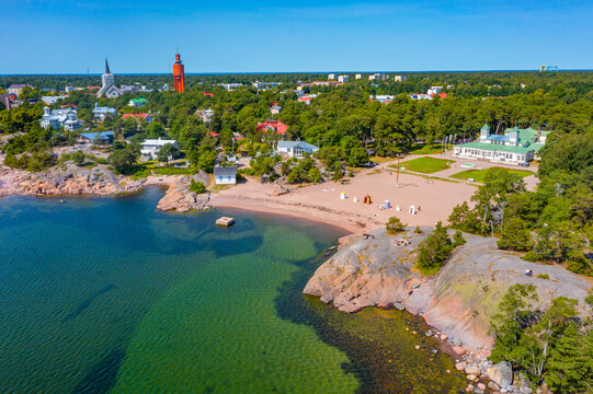 Panorama view of Finnish town Hanko