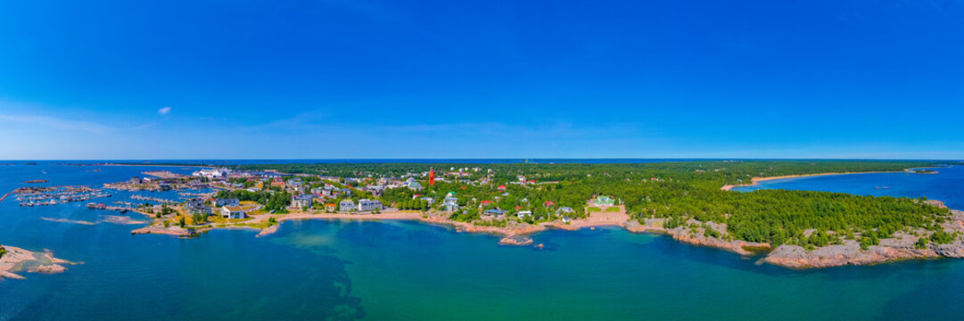 Panorama view of Finnish town Hanko