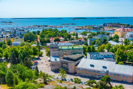 Panorama view of Finnish town Hanko