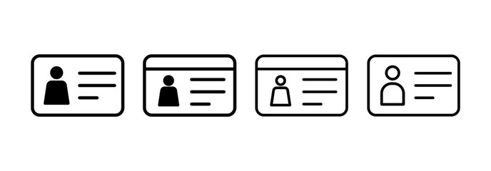 License icon vector for web and mobile app. ID card icon. driver license, staff identification card