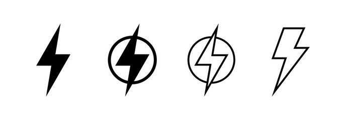 Lightning icon vector for web and mobile app. electric sign and symbol. power icon. energy sign