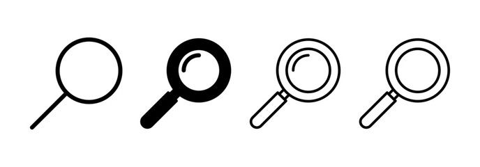 Search icon vector for web and mobile app. search magnifying glass sign and symbol