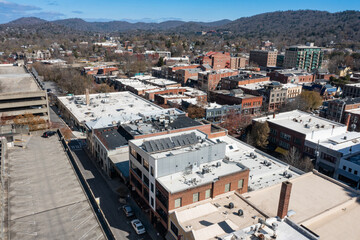 Fototapeta premium city view in the mountains