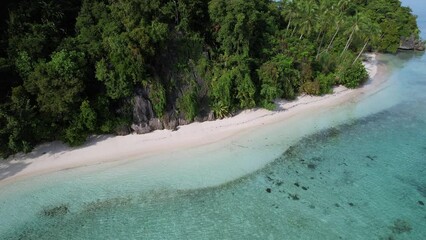 Close view of Nailaka Beach in Banda Sea indonesia