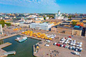 Panorama view of Helsinki in Finland