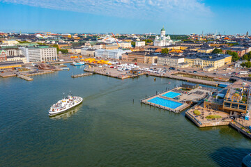 Panorama view of Helsinki in Finland
