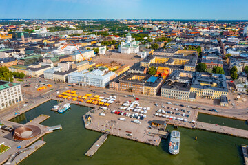 Panorama view of Helsinki in Finland