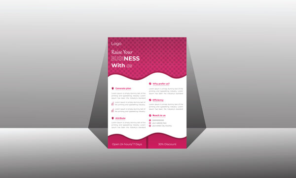 Creative,Modern, Best, Clean and finest business flyer,leaflet, vector and corporate design template.