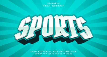 Editable text style effect - Sports text style theme. © Artzi