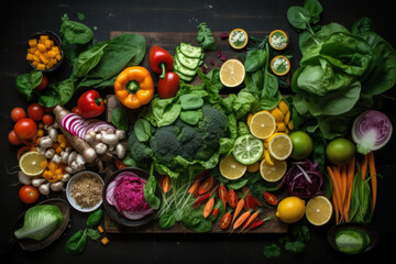 salad, vegetables, knolling, nutritionist.