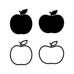 Apple icon vector illustration. Apple sign and symbols for web design.