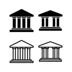 Bank icon vector illustration. Bank sign and symbol, museum, university