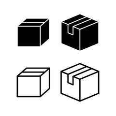 Box icon vector illustration. box sign and symbol, parcel, package