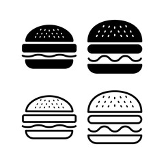 Burger icon vector illustration. burger sign and symbol. hamburger