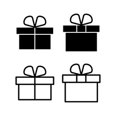 Gift icon vector illustration. gift sign and symbol. birthday gift