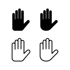 Hand icon vector illustration. hand sign and symbol. hand gesture