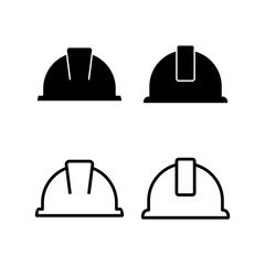 Helmet icon vector illustration. Motorcycle helmet sign and symbol. Construction helmet icon. Safety helmet