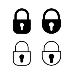 Lock icon vector illustration. Padlock sign and symbol. Encryption icon. Security symbol