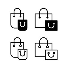 Shopping bag icon vector illustration. shopping sign and symbol