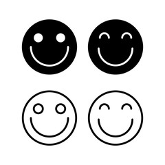smile icon vector illustration. smile emoticon icon. feedback sign and symbol