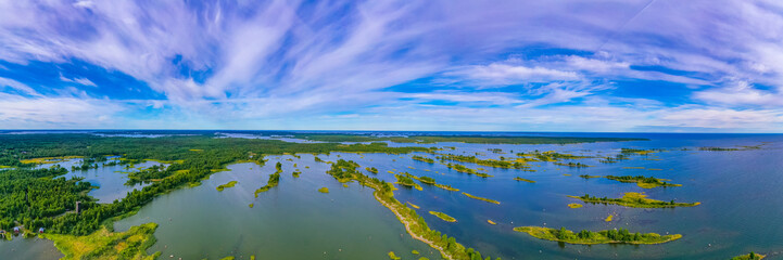 Panorama view of Kvarken archipelago in Finland