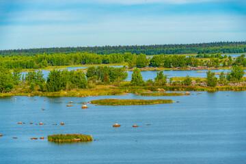 Panorama view of Kvarken archipelago in Finland