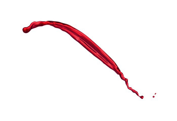 Splash of tasty fresh juice isolated on white