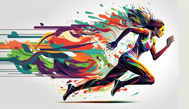 Running: A Dynamic and Energetic Concept Image