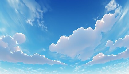 blue sky white clouds pure sky material background under the s,Generative AI