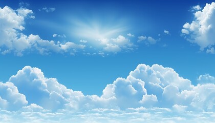 sky white clouds pure sky material background,Generative AI