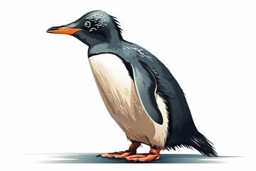Penguin Balancing on One Le created with Generative AI technology