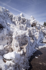 Melting Dirty Snow Pile
