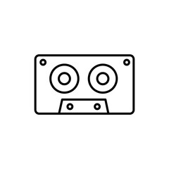 Cassette vector icon, old school symbol. flat vector illustration for web site or mobile app.eps