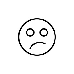 Simple emoji line icon. Stroke pictogram. Vector illustration isolated on a white background..eps