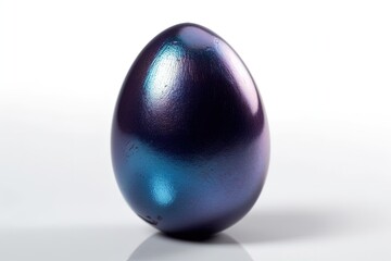 blue egg on a white table created with Generative AI technology
